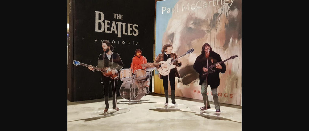 The Beatles Get Back Rooftop concert figures clear plexi. NO USA CUSTOMS FEES.