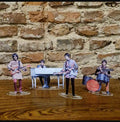 The Beatles figures cristal clear acrylic color Magical Mystery Tour, so real!