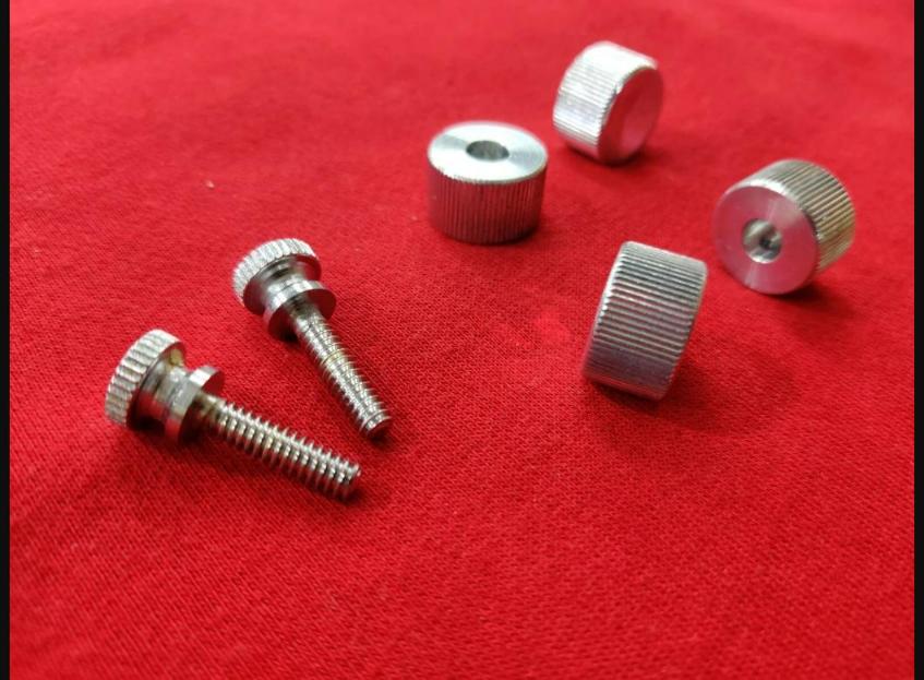 4 pcs set aluminum Burns style knobs + 2 strap bolts John Lennon Rickenbacker