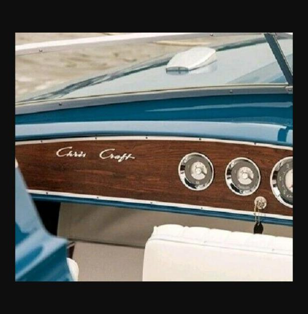 2 sets of Chris * Craft vintage chrome plated logo badge small version