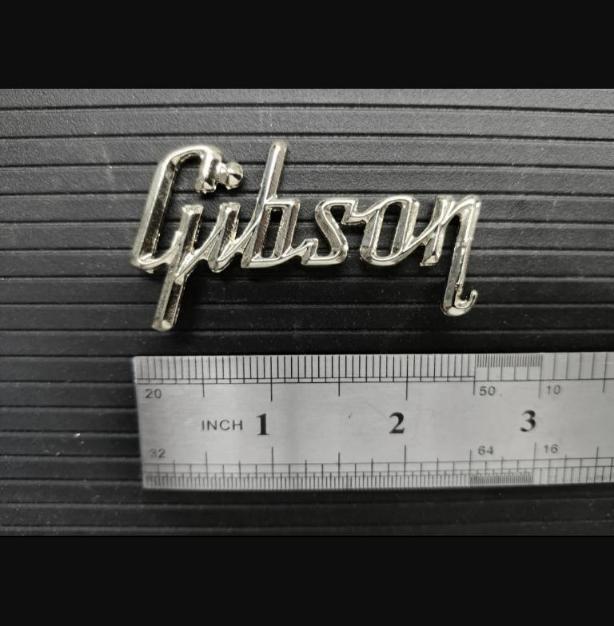 Flying V Headstock Guitar 3D Raised Logo Metal Real SILVER. NO USA CUSTOMS FEES