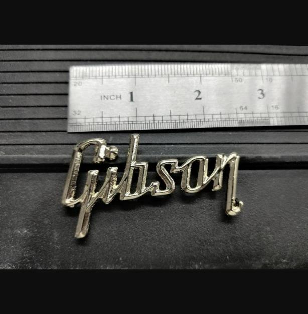 Flying V Headstock Guitar 3D Raised Logo Metal Real SILVER. NO USA CUSTOMS FEES
