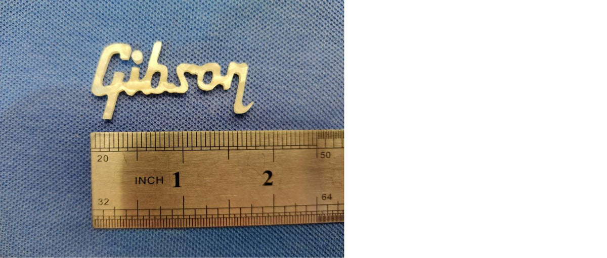 2 pcs Gibson 70's / 80's Style MOP Mother of Pearl Pearloid Inlay Logo for Headstock