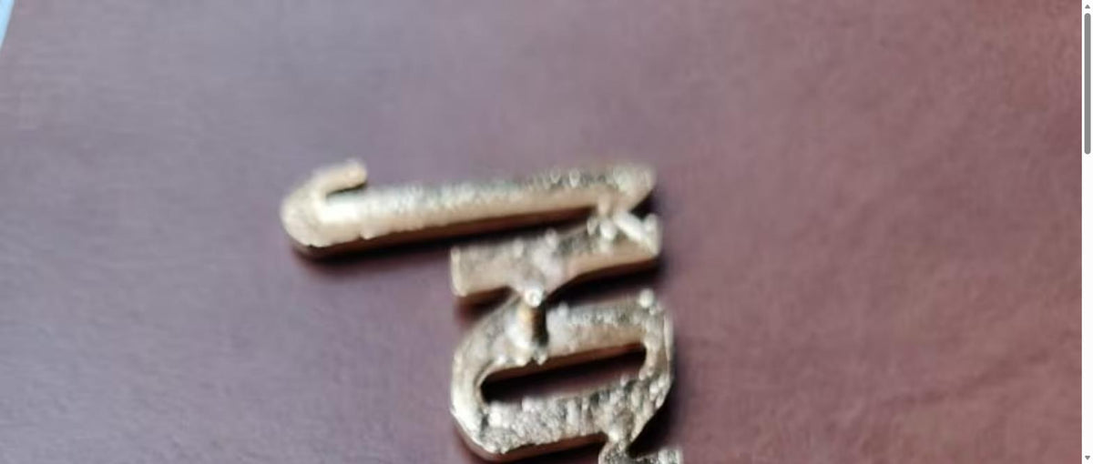 Gibson GA-5 / GA-10 / GA-20 Amp 3D Raised Letters Real Golden Bath Logo Badge (Big Version) 4"