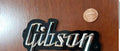 Gibson GA-5 / GA-10 / GA-20 Amp 3D Raised Letters Real Silver Bath Logo Badge with Black Plate (Big Version) 4"