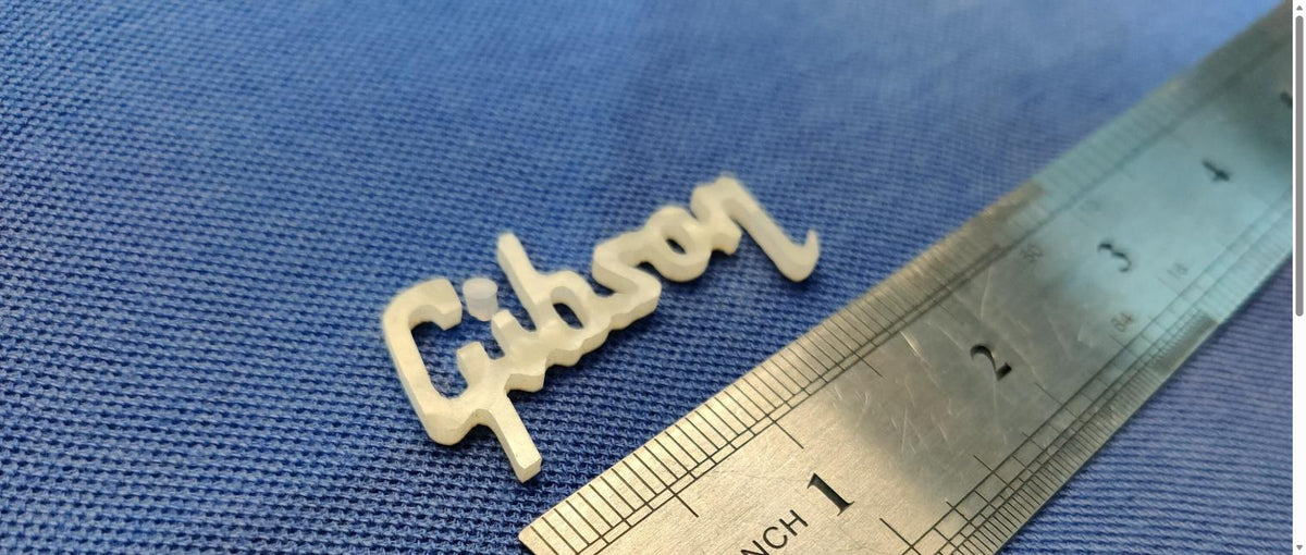 2 pcs Gibson 70's / 80's Style MOP Mother of Pearl Pearloid Inlay Logo for Headstock