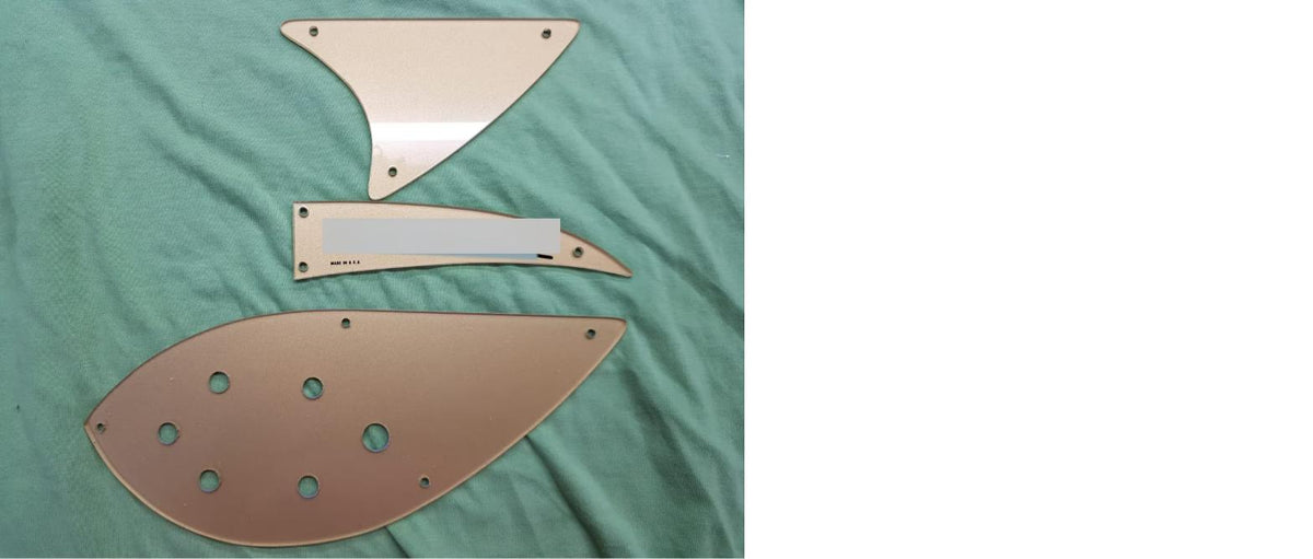 First Quality Golden Truss Rod Cover and Pickguards Set for John Lennon 325 or 350 Guitar