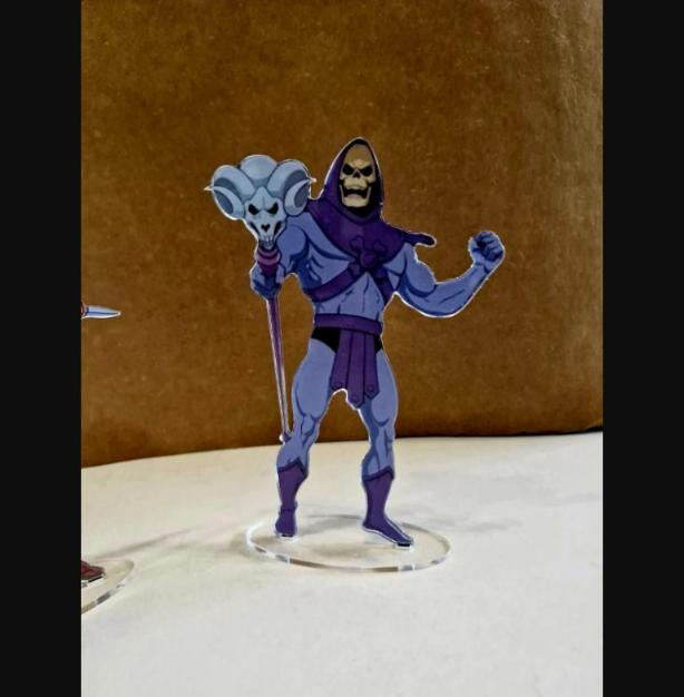 He-Man and Skeletor MOTU Filmation figures clear plexi They look incredibly real