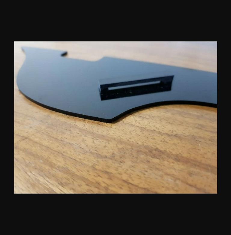 Custom black pickguard and control panel set for Hofner 500/1 Violin Bass - DIY