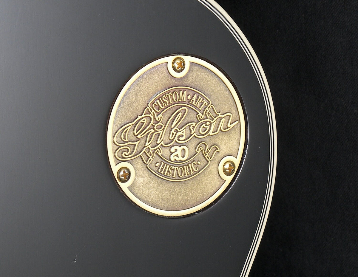 Gibson Custom Art 20 Historic Back Switch Plate Badge Logo Metallic Vintage Bronze