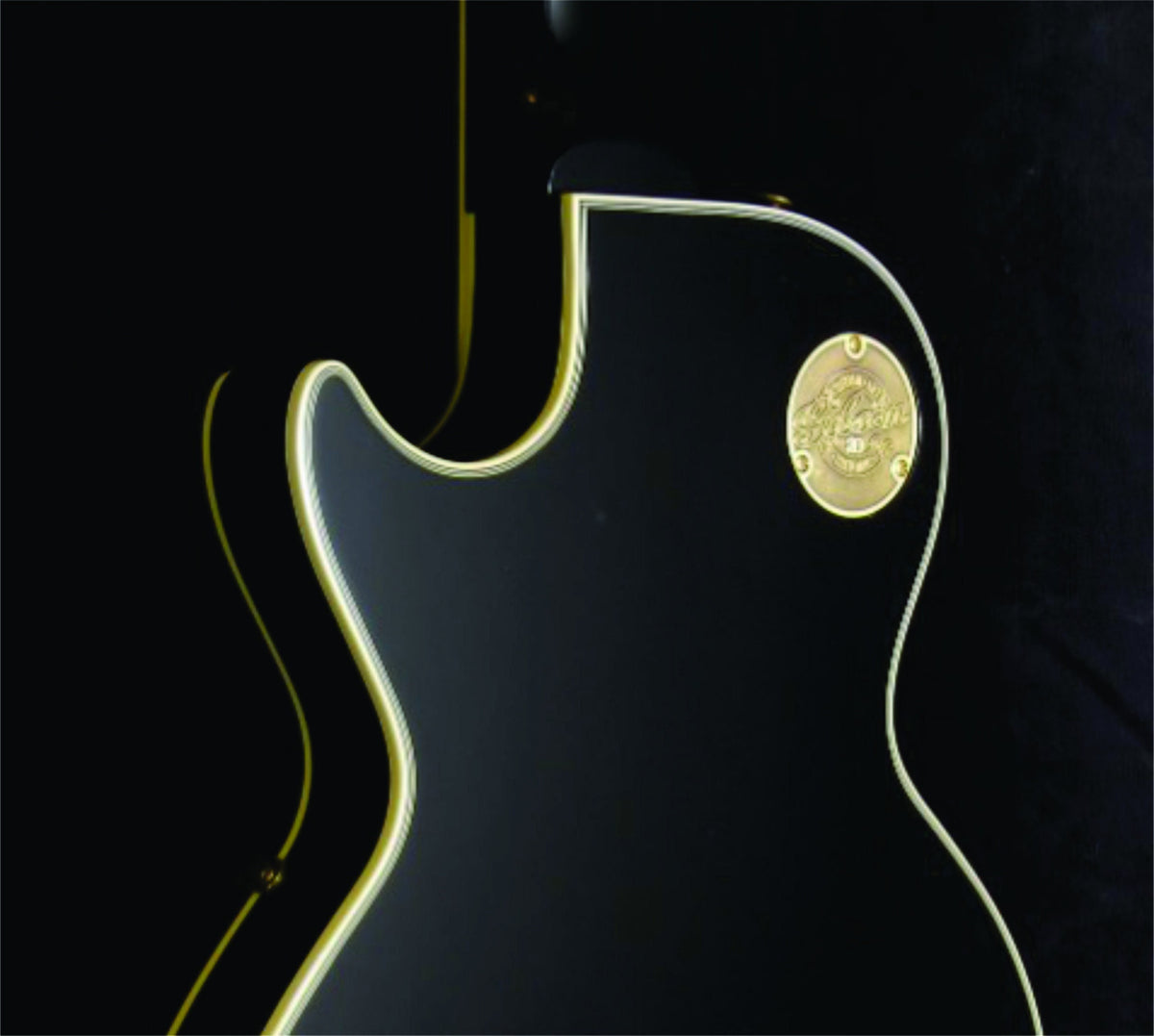 Gibson Custom Art 20 Historic Back Switch Plate Badge Logo Metallic Vintage Bronze