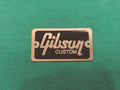 2 pcs Case Plate Logo for Gibson Custom Hardcase Acid Etched Brass and Painted in Dark Brown