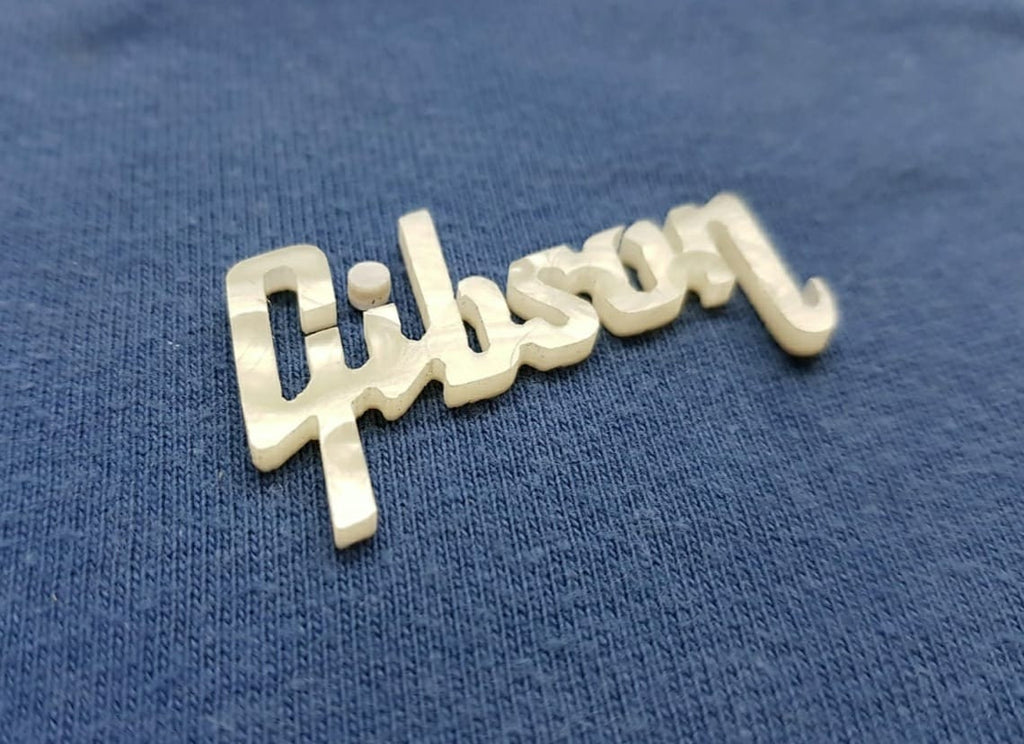 2 pcs Gibson MOP Mother of Pearl Pearloid Inlay Logo for Headstock