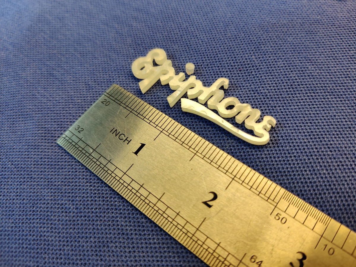 2 pcs Epiphone Vintage Italic Style MOP Mother of Pearl Pearloid Inlay Logo for Headstock