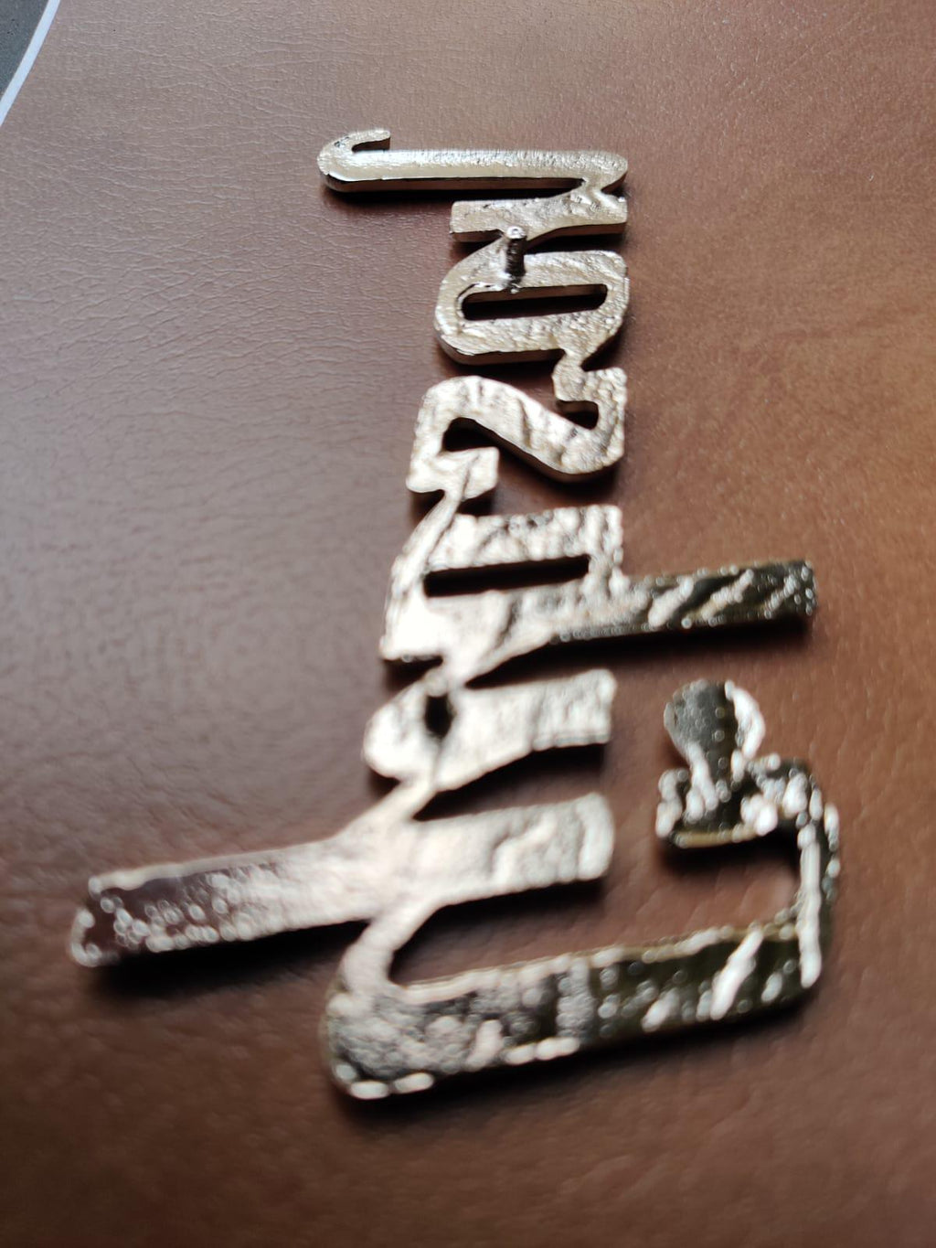 Gibson GA-5 / GA-10 / GA-20 Amp 3D Raised Letters Real Silver Bath Logo Badge (Big Version) 4"