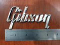 Gibson GA-5 / GA-10 / GA-20 Amp 3D Raised Letters Real Silver Bath Logo Badge (Big Version) 4"