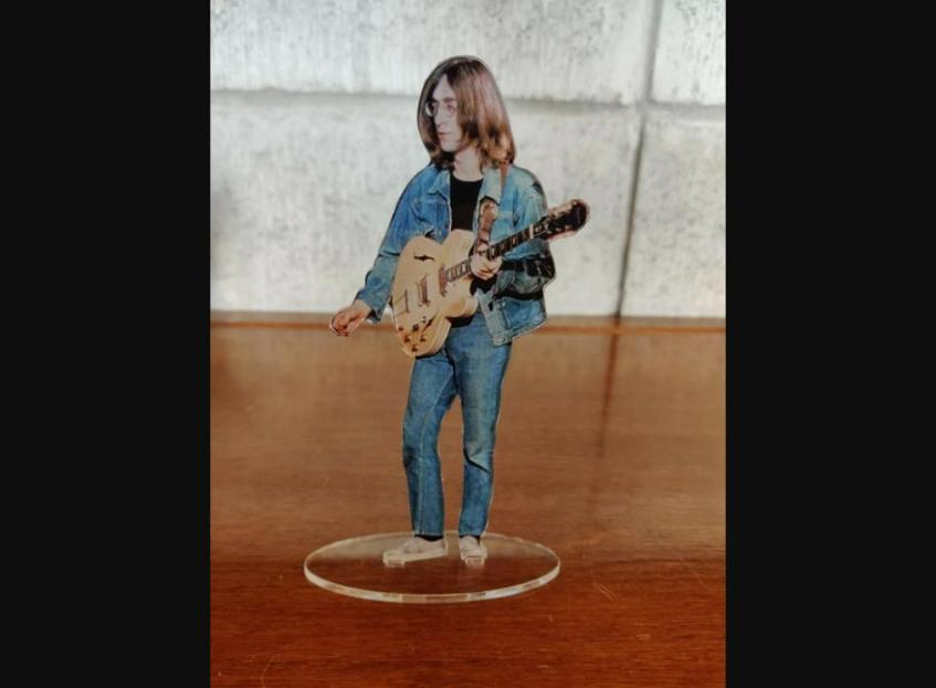 John Lennon standing figure cristal clear acrylic. He looks so real!