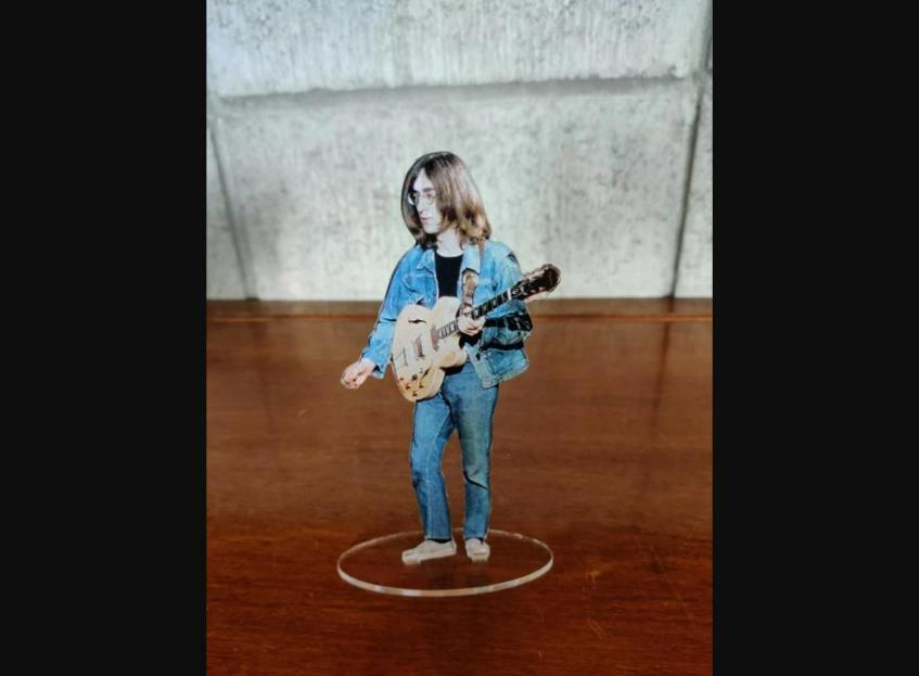 John Lennon standing figure cristal clear acrylic. He looks so real!