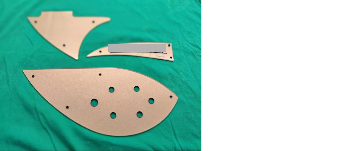 First Quality Left Handed Golden Truss Rod Cover and Pickguards Set for 330 or 360 Guitar