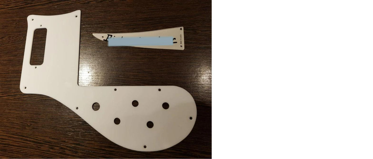 First Quality White Truss Rod Cover Inverted and Pickguard Set for 4001 64 The Beatles Paul McCartney Bass