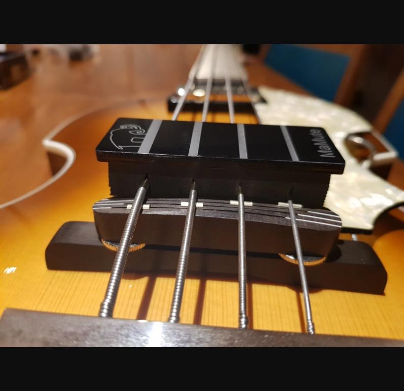 Bass String Mute - MaMute® Muter rubber block with hard plate for Hofner Bass