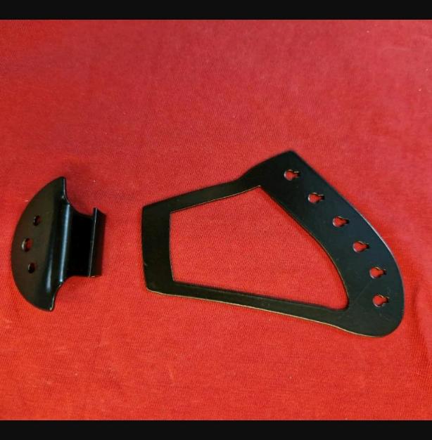 Black 6-string harp tailpiece + bracket for Rickenbacker NO USA CUSTOMS FEES.