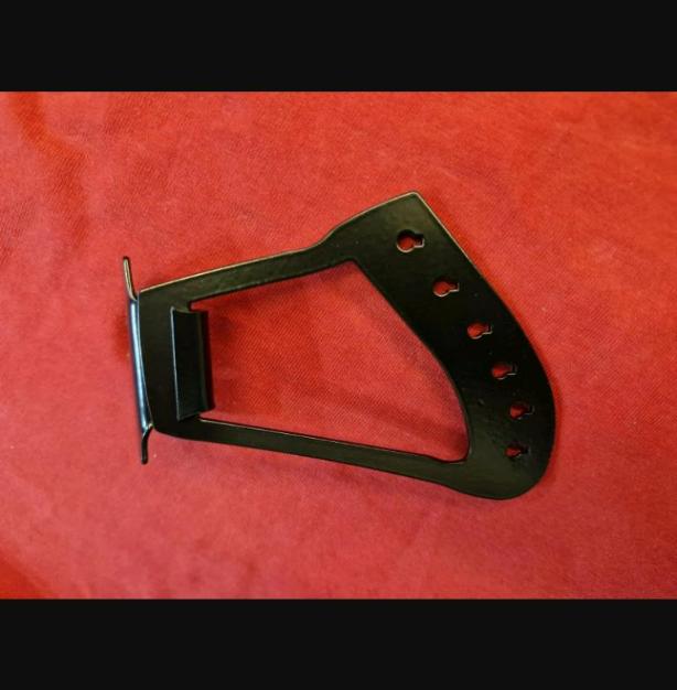 Black 6-string harp tailpiece + bracket for Rickenbacker NO USA CUSTOMS FEES.