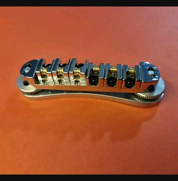 Tune-O-Matic roller saddles bridge on Bowtie base For Solid Body Rickenbacker