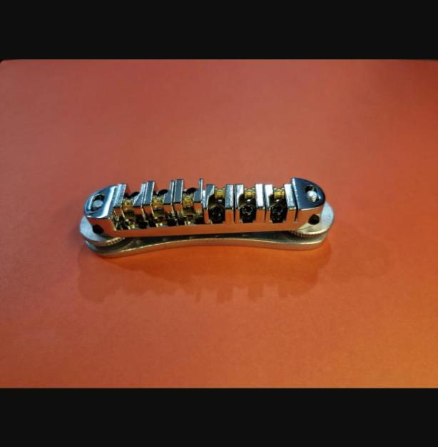 Tune-O-Matic roller saddles bridge on Bowtie base For Solid Body Rickenbacker