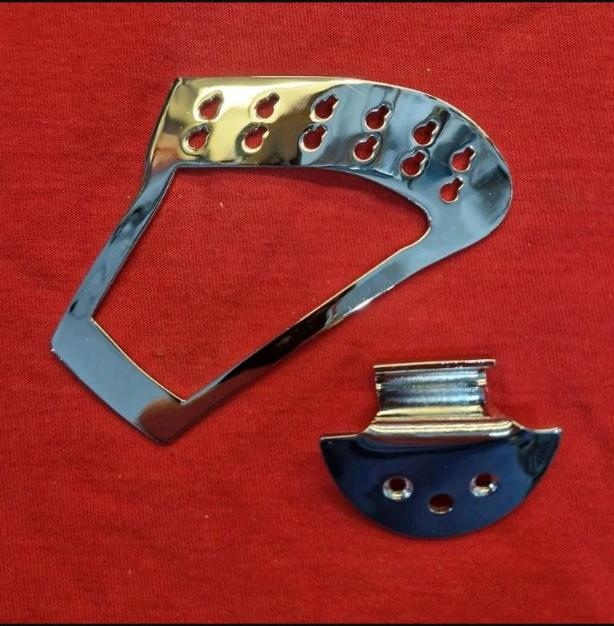 12-string curved harp tailpiece + bracket, R tp replace for Rickenbacker guitar