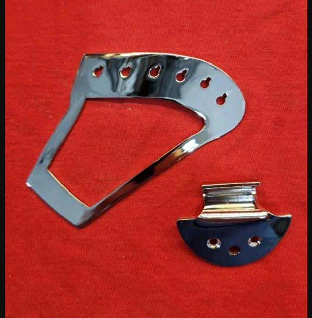 6-string curved harp tailpiece + bracket, R tp replace for Rickenbacker guitar