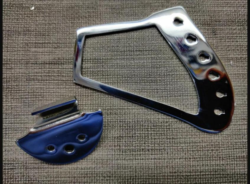 6-string harp tailpiece + bracket to replace R tp for Rickenbacker Guitar
