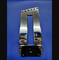 Long 6-string chrome trapeze tailpiece + reinforced bracket for Rickenbacker.