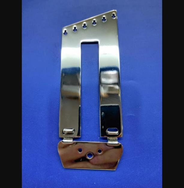 Long 6-string trapeze tp + bracket for replace R tailpiece for Rickenbacker.