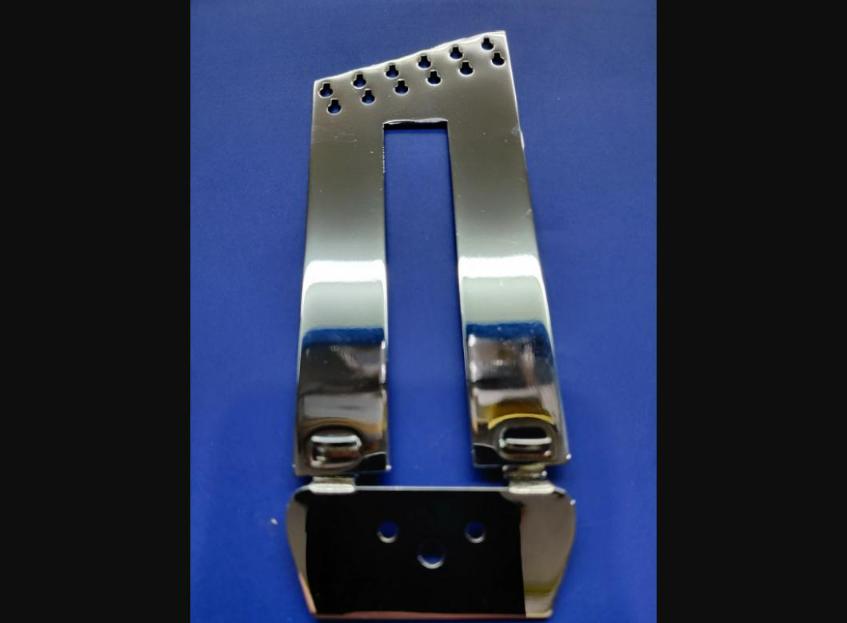 Long 12-string trapeze tp + bracket for replace R tailpiece for Rickenbacker.