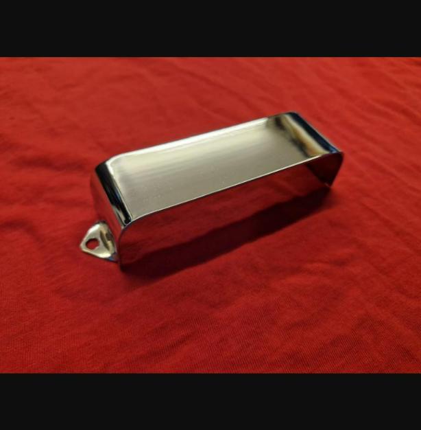 Treble Pickup Cover For Rickenbacker 4001 4003 Bass - Steel With Chrome Bath