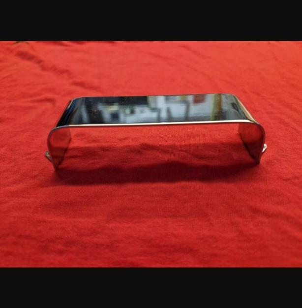 Treble Pickup Cover For Rickenbacker 4001 4003 Bass - Steel With Chrome Bath