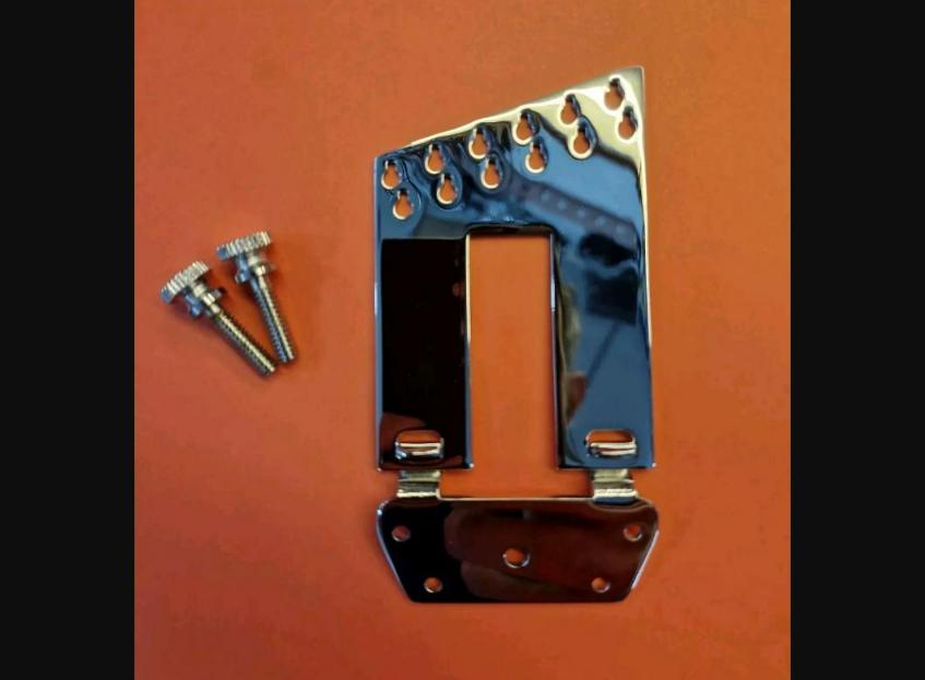 12-string trapeze tailpiece reinforced bracket for Rickenbacker + 2 Strap bolts