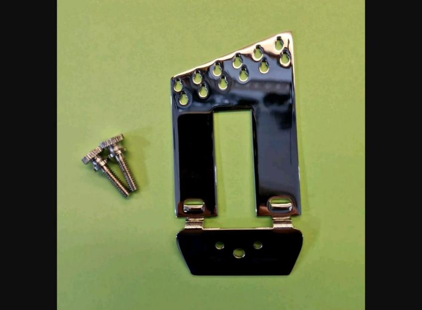 12-string trapeze tailpiece & bracket to replace Rickenbacker R + 2 Strap bolts