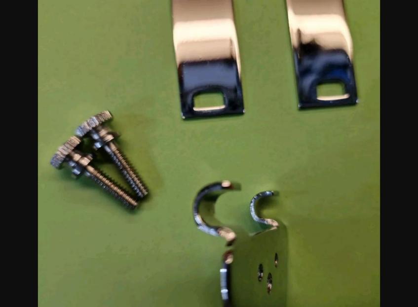 12-string trapeze tailpiece & bracket to replace Rickenbacker R + 2 Strap bolts
