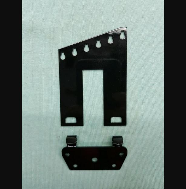6 strings black trapeze tailpiece + bracket for Rickenbacker guitar.