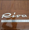 Riva vintage boat stainless steel 12" logo badge project/restoration