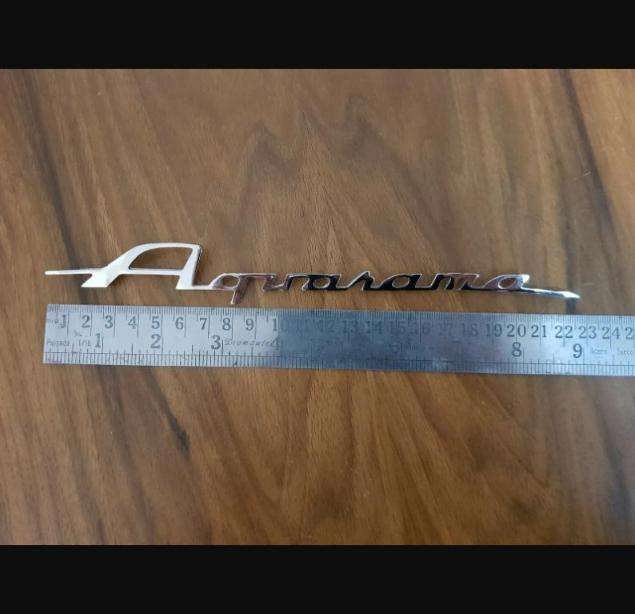 Riva Aquarama vintage boat chrome plated logo badge project/restoration