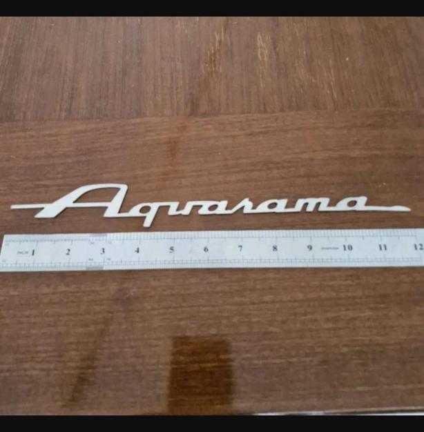 Riva Aquarama vintage boat stainless steel 12" logo badge project/restoration