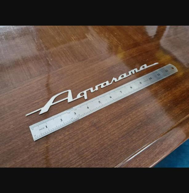 Riva Aquarama vintage boat stainless steel 12" logo badge project/restoration