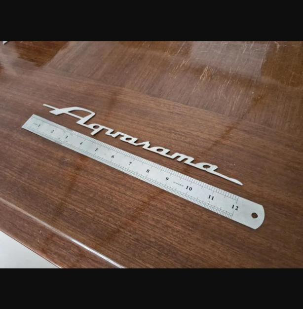 Riva Aquarama vintage boat stainless steel 12" logo badge project/restoration