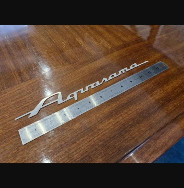 Riva Aquarama vintage boat stainless steel 12" logo badge project/restoration