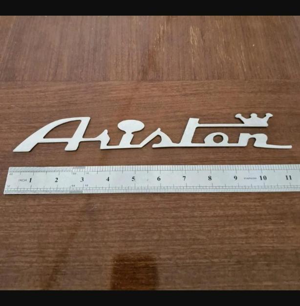 Riva Ariston vintage boat stainless steel 11" logo badge project/restoration