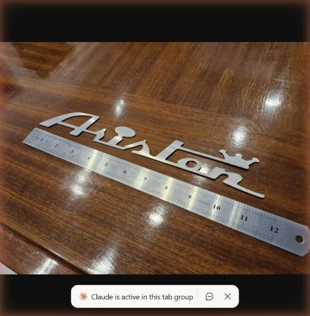 Riva Ariston vintage boat stainless steel 11" logo badge project/restoration