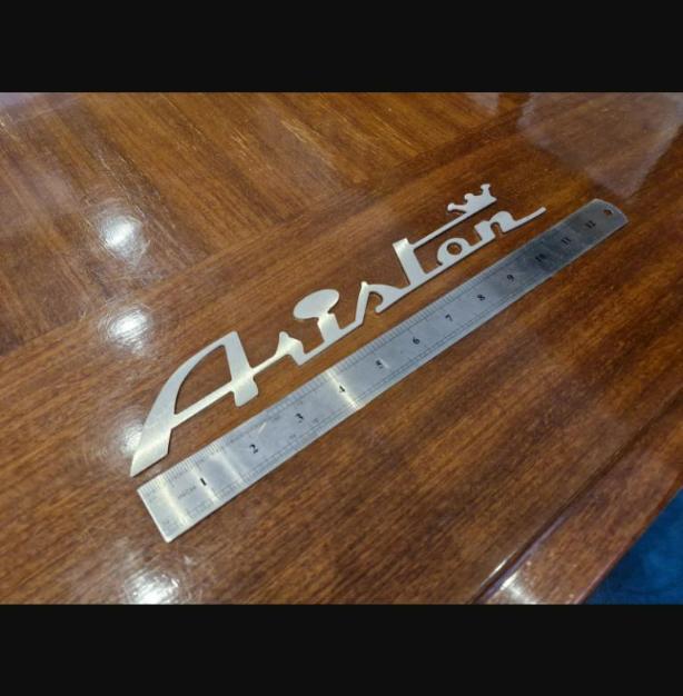 Riva Ariston vintage boat stainless steel 11" logo badge project/restoration